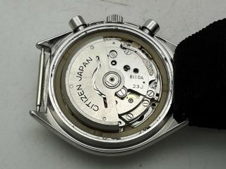 Vintage Citizen SPEEDY Chronograph 67 - 9313 Japan Automatic Cal 8110A Men ' s Watch 10