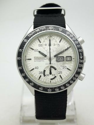 Vintage Citizen SPEEDY Chronograph 67 - 9313 Japan Automatic Cal 8110A Men ' s Watch 3