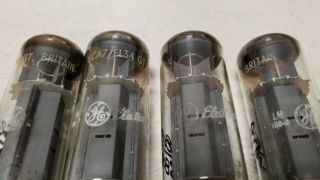 Four matching set vintage MULLARD XF2 EL34 6CA7 amplifier tube 2