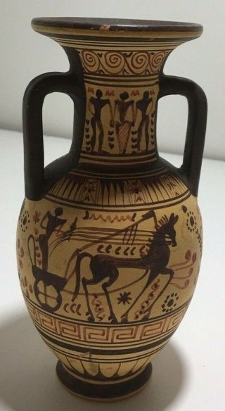 Antique Ancient Amphora Greek Pottery 520 B.  C.  Style Hand Made In Greece