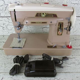 Singer 403 A Sewing Machine Foot Pedal Portable Case Vintage