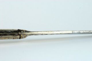 A Fine Antique 19th C marked Ottoman Bichag Dagger Yataghan Silver Niello handle 7
