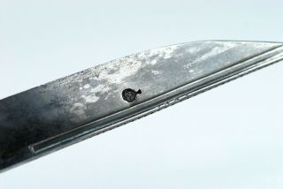 A Fine Antique 19th C marked Ottoman Bichag Dagger Yataghan Silver Niello handle 8