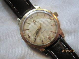 14kgf Omega Seamaster Automatic W Textured Honeycomb Dial Ca.  1954
