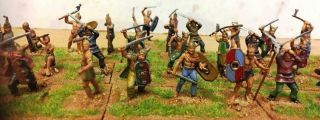 X47 Ancient Briton/gaul/barbarian Warband - Painted 1/72