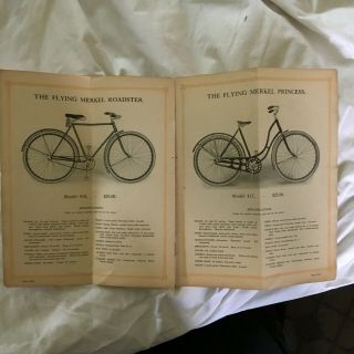 flying merkel bicycle brochure antique vintage 5