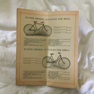 flying merkel bicycle brochure antique vintage 6