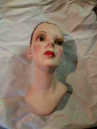 Vintage 1930s - 40s Judy Garland Mannequin Head Store Hat Display