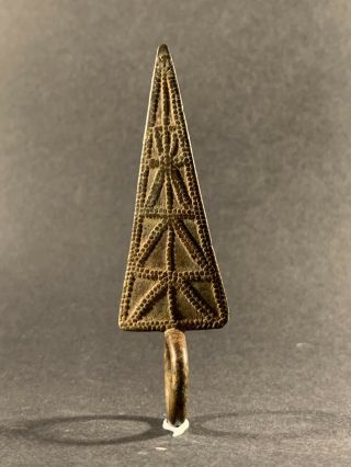 Scarce Ancient Viking Bronze Dotwork Pendant / Amulet Circa 950 - 1000ad