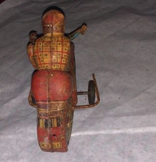 Rare Alps Japan Tin Friction Flip Over Motorycle Toy Vintage 4