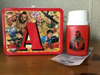 Vintage 1983 The A - Team Lunchbox And Thermos -