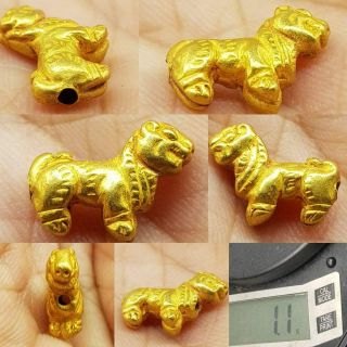 Ancient Unique 22k Karat Gold Lion Animal Lovely Bead 19
