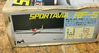 VINTAGE KYOSHO THE SPORTAVIA RF - 5 RC MODEL AIRPLANE KIT 5