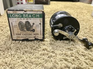 Early Vintage Penn Long Beach Fishing Reel 400 Yard Rare 1930s