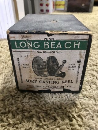 Early Vintage Penn Long Beach Fishing Reel 400 Yard Rare 1930s 5