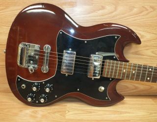 Vintage Aspen Brown & Black 6 String Electric Guitar Only READ 2