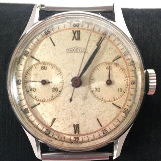 Vintage Angelus Chronograph Military Men 