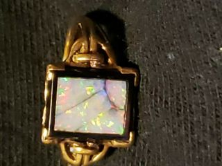 Vintage 14k Opal And Onyx Woman Ring Absolutely Gorgeous.  One Of A Kind