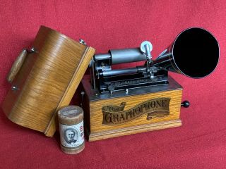 Antique Columbia Type A Graphophone Phonograph Cylinder Record Player