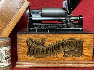 Antique COLUMBIA TYPE A GRAPHOPHONE PHONOGRAPH Cylinder Record Player 2