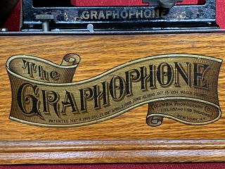 Antique COLUMBIA TYPE A GRAPHOPHONE PHONOGRAPH Cylinder Record Player 4