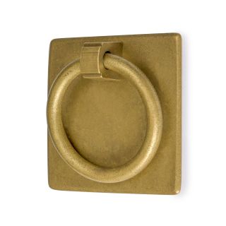 CBH 2 Chinese BRASS RING PLATE Cabinet Hardware Pull 2.  3 