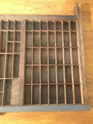 Vintage Wooden Printers Drawer Tray Wall Display Rack Letterpress Hamilton B 4