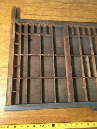 Vintage Wooden Printers Drawer Tray Wall Display Rack Letterpress Hamilton B 6