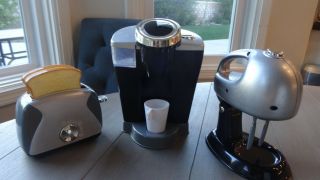 Cute Kitchen Playset: Coffee Maker Keurig,  Toaster,  Mixer Rare