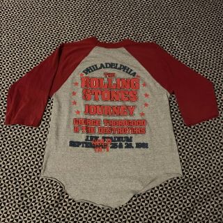 Rare Vintage Rolling Stones 1981 Raglan concert T shirt Size Medium 5