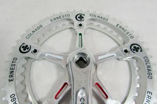 Vintage CAMPAGNOLO COLNAGO RECORD MEXICO FINISH CRANKSET.  Top Merckx 2