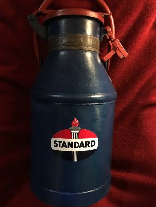 Vintage STANDARD 5 Gallon Oil Can 2