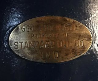 Vintage STANDARD 5 Gallon Oil Can 3