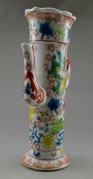Exquisite Decorated Handwork Porcelain Painted Dragon Phoenix Tea Pot