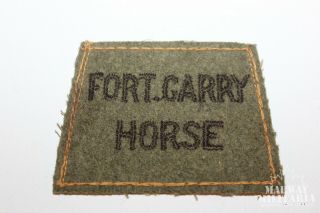 Ww2 Fort Garry Horse Winter Slip On Title / Patch (17675)