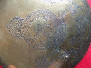 WWII BRITISH NO.  45 SQUADRON RAF LARGE THEATER MADE TRENCH ART BRASS GONG 3