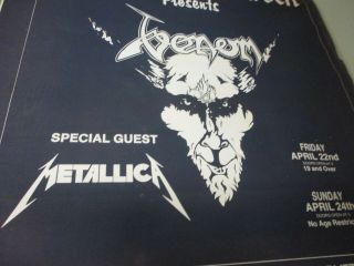 VENOM METALLICA 1983 Rare Concert Poster Vintage Metallica Collector Grail 2