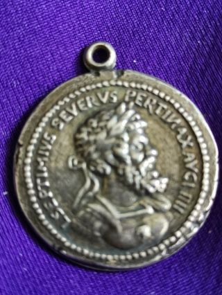 Silver Ancient Roman Coin Pendant