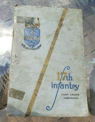 Atq 1929 Military Program Yearbook 17th Infantry Fort Crook Ne Sac Air Force Pb
