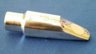 Vintage RIA 4 Handmade Plated Brass Finish Metal Soprano Saxophone Mouthpiece 4