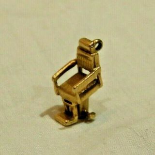 Vintage 14k Yellow Gold Barber Chair Charm