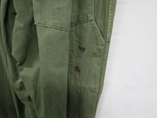 VINTAGE 1948 US ARMY COVERALLS SIZE SMALL HERRINGBONE GREEN 7