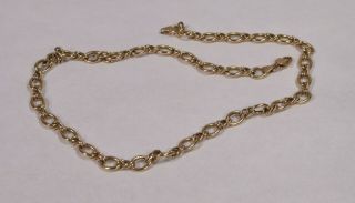 Vintage Marked 14k Gold Makers Mark Ar Necklace 17 1/2 Inches 12.  1 Grams