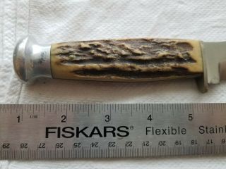 an Old Vintage Case Sheath Knife in a Custom Leather Sheath 2