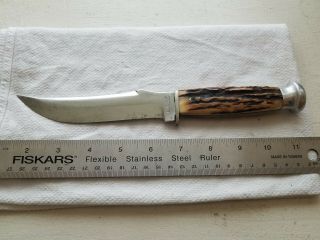 an Old Vintage Case Sheath Knife in a Custom Leather Sheath 4