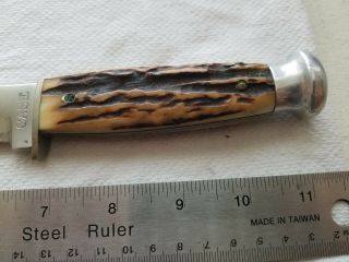 an Old Vintage Case Sheath Knife in a Custom Leather Sheath 5