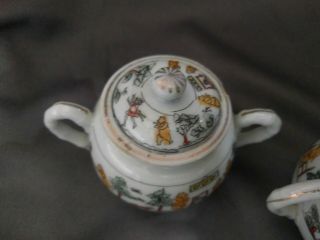 Vintage Toy Childs Goldilocks & Three Bears Porcelain China Tea Set Japan 5