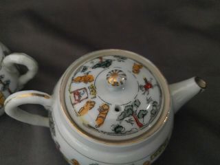 Vintage Toy Childs Goldilocks & Three Bears Porcelain China Tea Set Japan 6