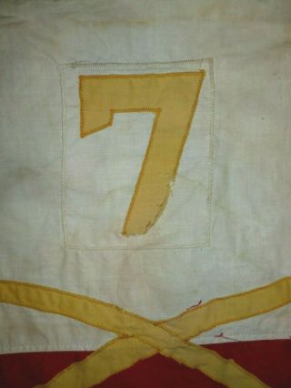 RARE AUTHENTIC 1920 ' S ERA US ARMY FLAG 7TH CAVALRY CO.  L GUIDON FLAG SEWN 9