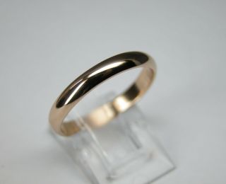 Vintage Soviet Russian Ussr 583 14k Rose Gold Wedding Band Ring